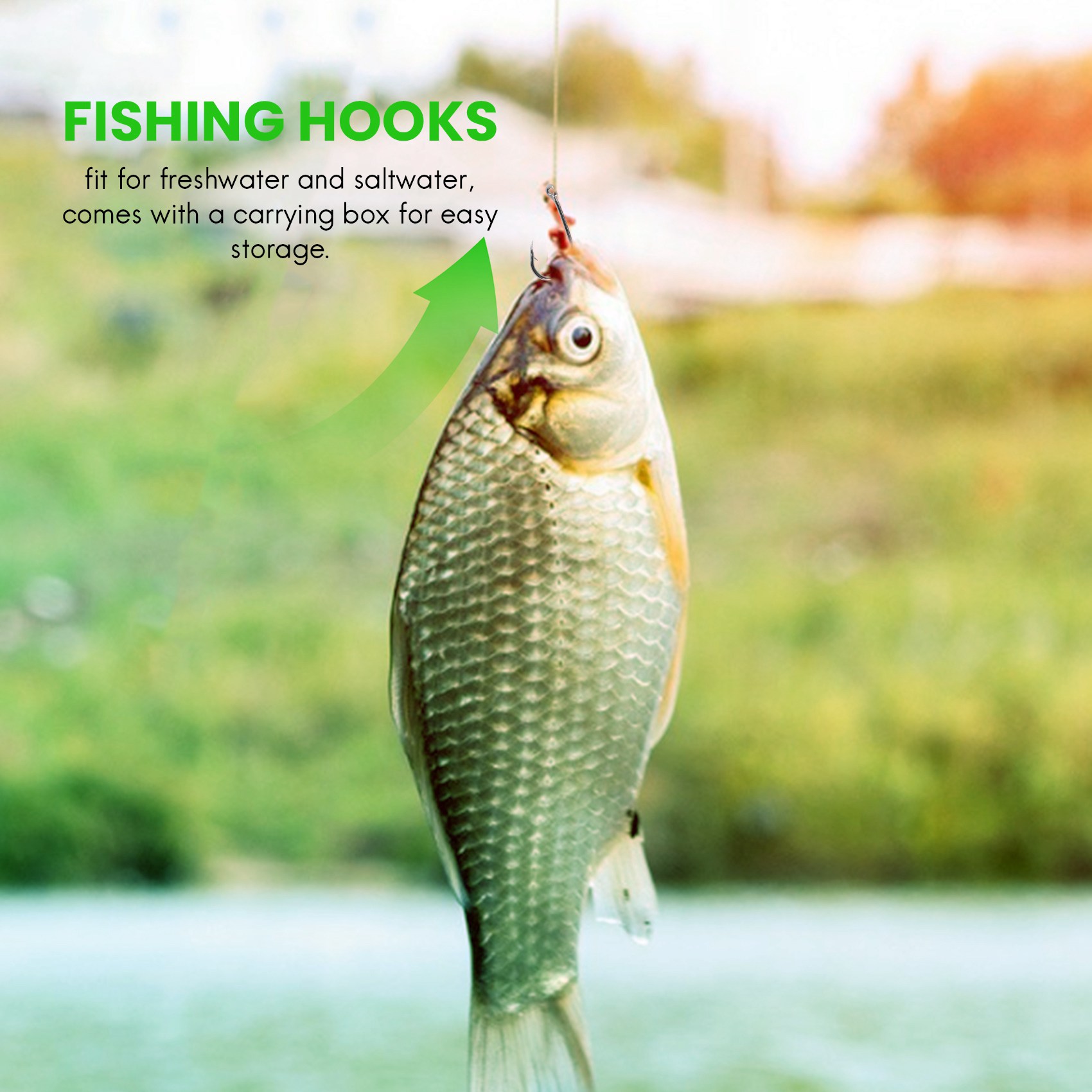 Barang baru 500Pcs/Set Ukuran  - Fishing Hook Box ulasan dan harga