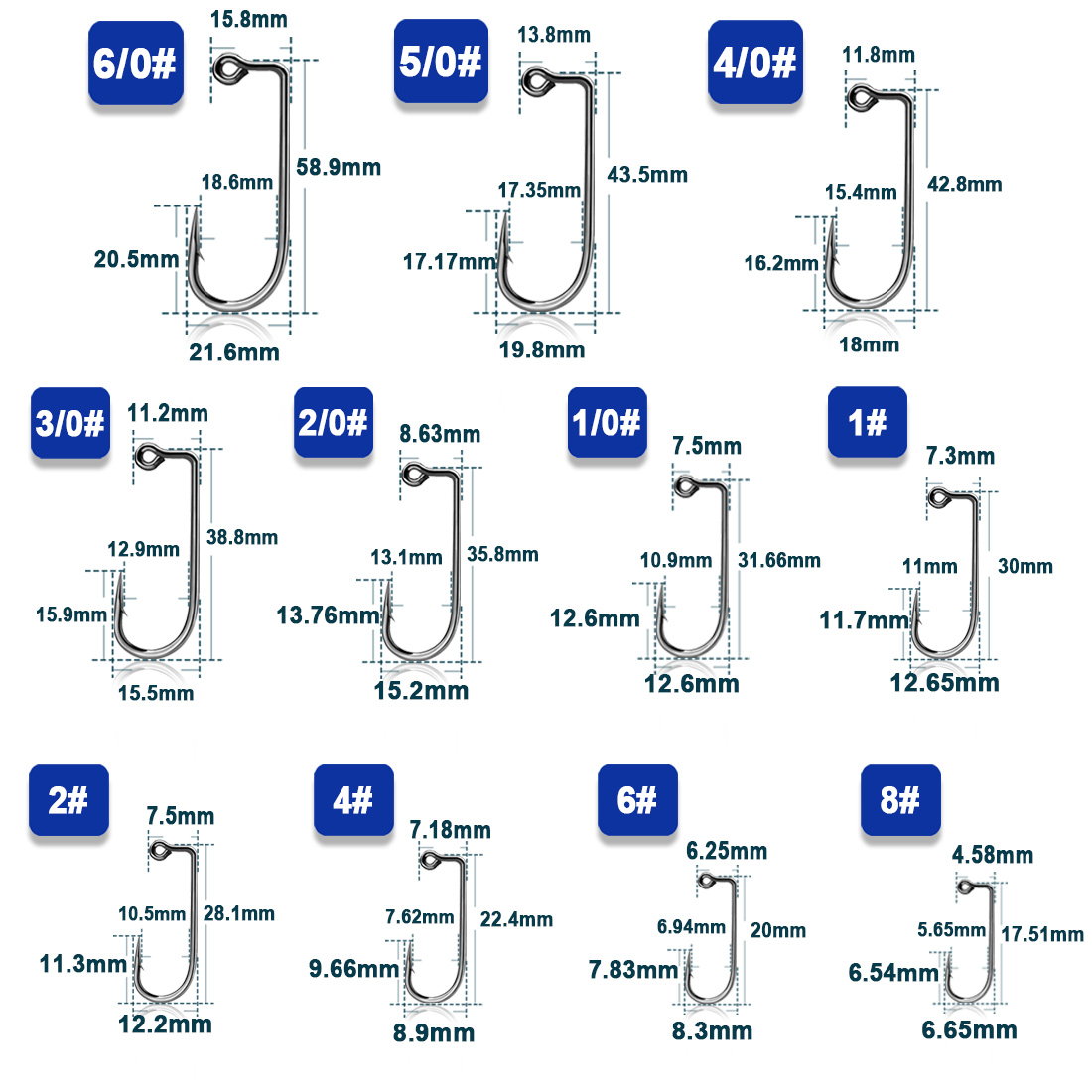 9KM 90 Degree Jig Hook 50~200P - Fishing Hook Offset ulasan dan harga