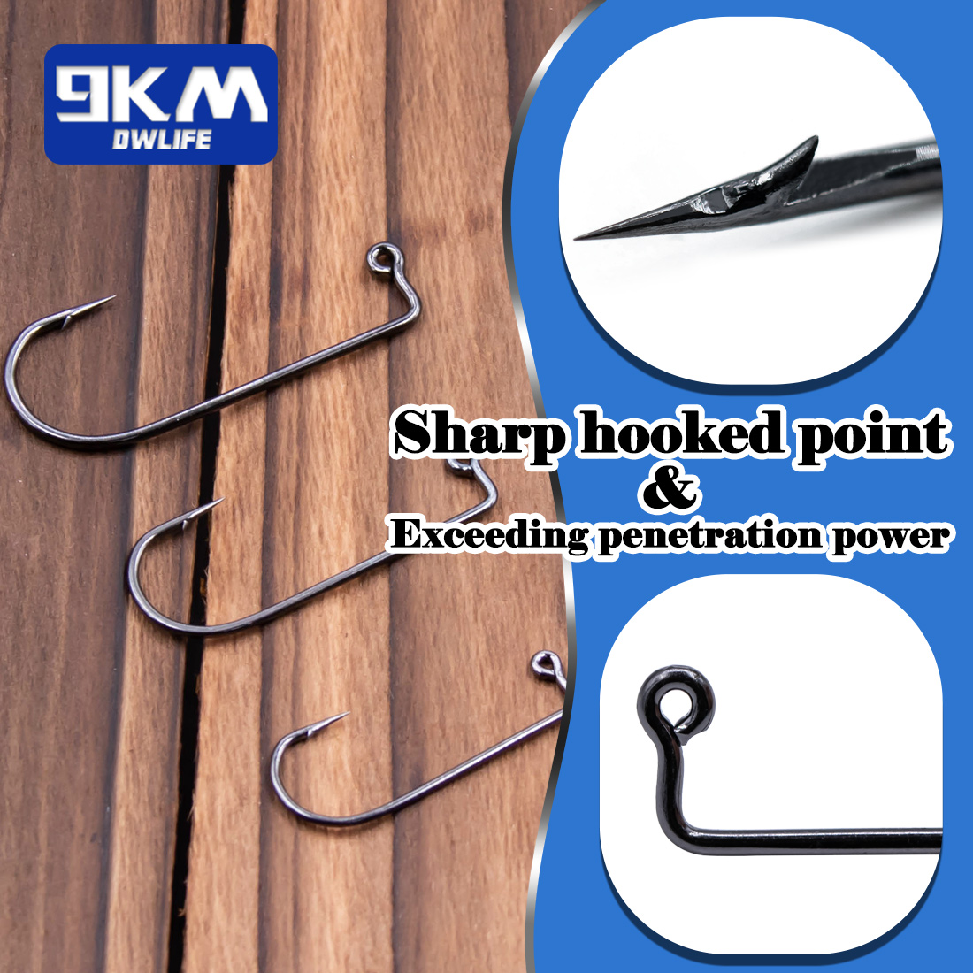 9KM 90 Degree Jig Hook 50~200P - Fishing Hook Offset ulasan dan harga
